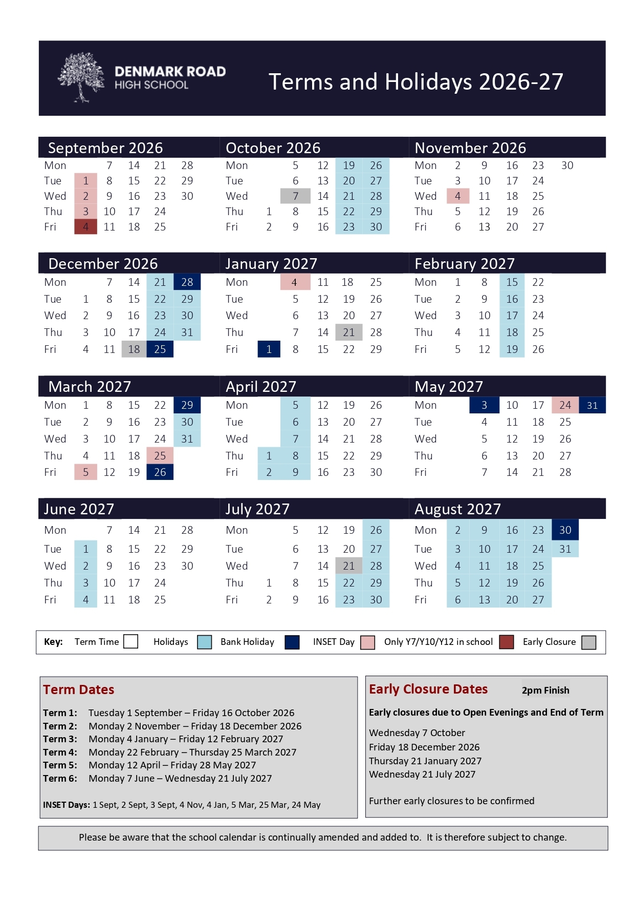 2026 2027 Term Dates   Denmark Road High School page 0001 (1)